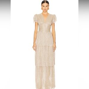 Sabina Musayev Sarah Maxi Dress in Gold